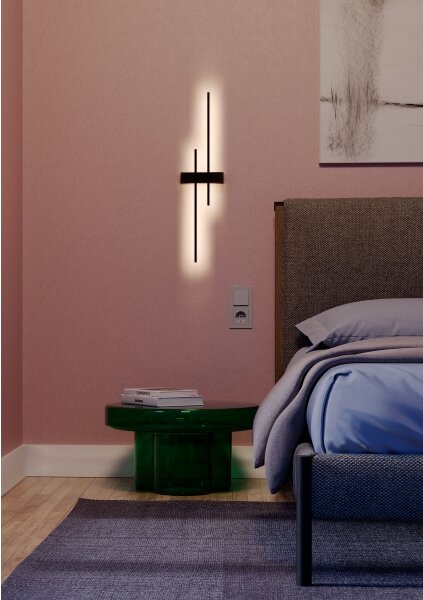 Redo 01-2747 - LED nástenné svietidlo TANGENT LED/13W/230V CRI 90 čierna