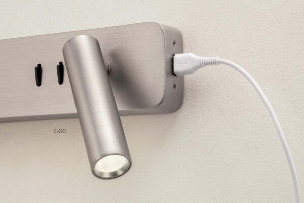 Redo 01-2993 - LED nástenné svietidlo OASIS LED/3W/230V+1xG9/10W USB CRI 90 chróm