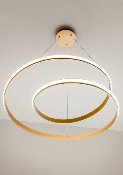 Redo 01-1891 - stmievateľný LED luster na lanku TORSION LED/35W/230V pr. 75 cm bronzový
