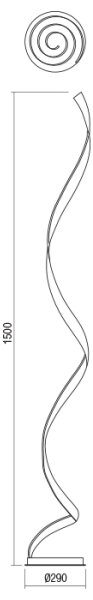 Redo 01-1797 - LED stmievateľná stojaca lampa TORSION LED/24W/230V biela