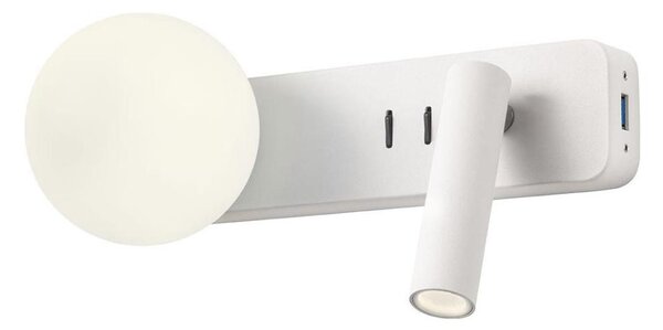 Redo 01-2991 - LED nástenné svietidlo OASIS LED/3W/230V+1xG9/10W USB CRI 90 biela