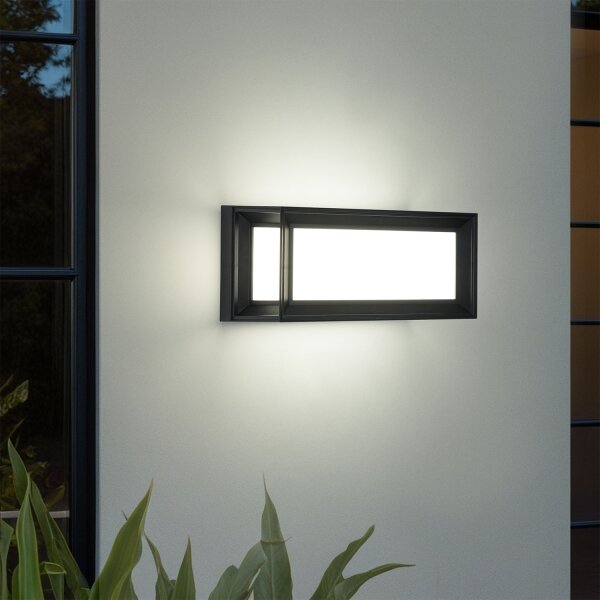 Brilagi - LED Vonkajšie nástenné svietidlo s pohybovým senzorom PARKER LED/12W/230V čierne IP44