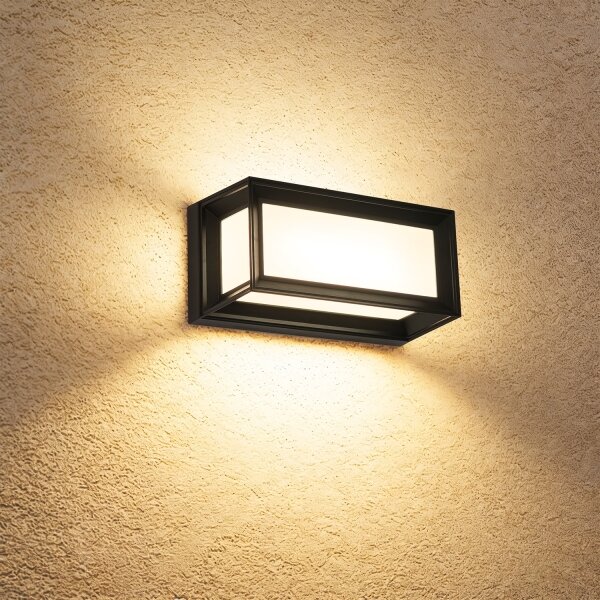 Brilagi - LED Vonkajšie nástenné svietidlo s pohybovým senzorom PARKER LED/12W/230V čierne IP44
