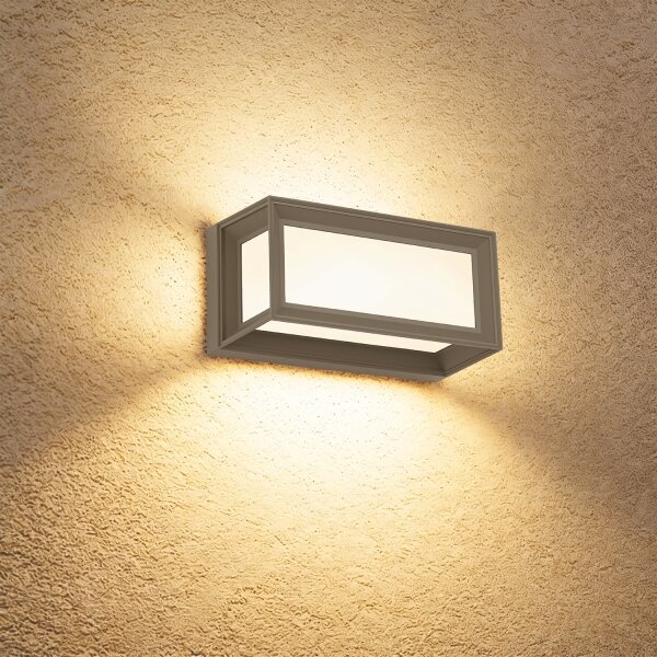 Brilagi - Vonkajšie LED nástenné svietidlo so senzorom PARKER LED/12W/230V sivé IP44