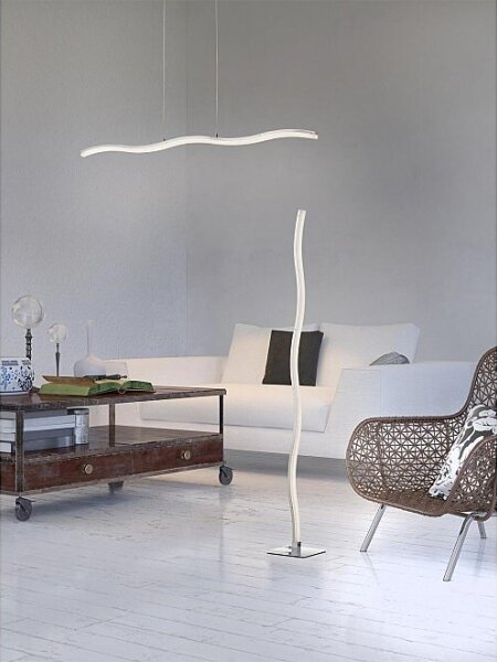 Redo 01-893 - Závesný LED luster PULSE na lanku LED/23,1W/230V, matný chróm