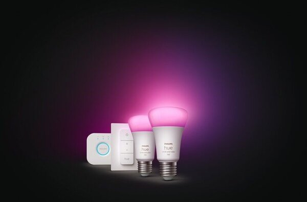 Philips Hue White and color ambiance 8719514291379 Starter Kit E27 9W/1100lm 2000-6500K+RGB bluetooth 2-set + bridge + switch