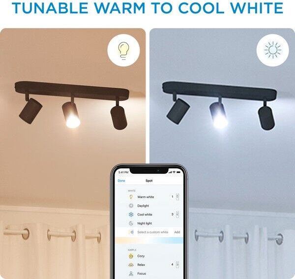 Philips WiZ Tunable white 8719514551855 IMAGEO bodové svietidlo 3xGU10 15W/1050lm 2700-6500K čierna stmievateľné