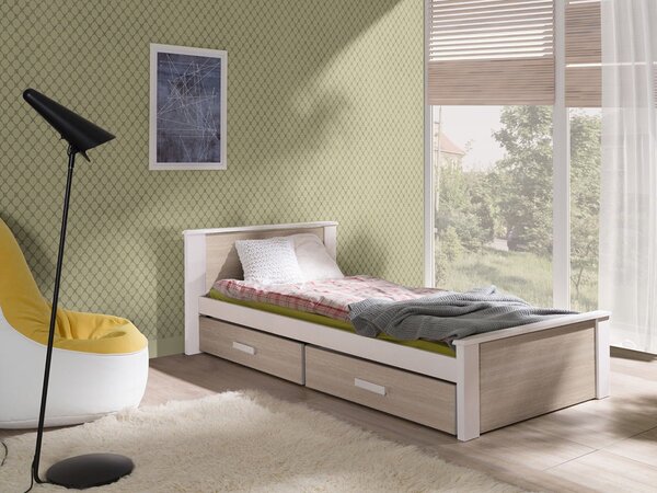 Mirjan24 Detská posteľ Minesota 80, Rozmer postele: 80x180, Farby:: biela / dub sonoma 5902928320909