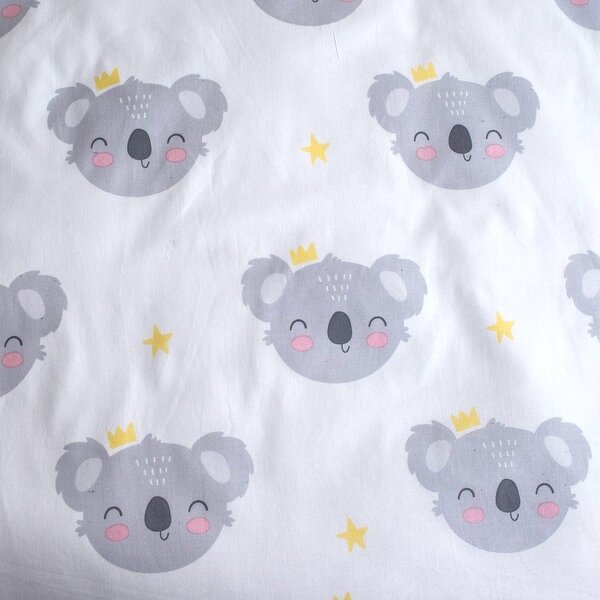 Sivá bavlnená detská obliečka do postieľky 100x135 cm Koala "Sweet Dreams" – Jerry Fabrics