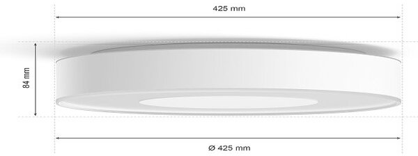 Philips HUE LED White and color Ambiance 41164/31/P9 Infuse L stropné svietidlo 52,5W 3700lm 2200-6500K+RGB 42,5cm biele stmievateľné BlueTooth