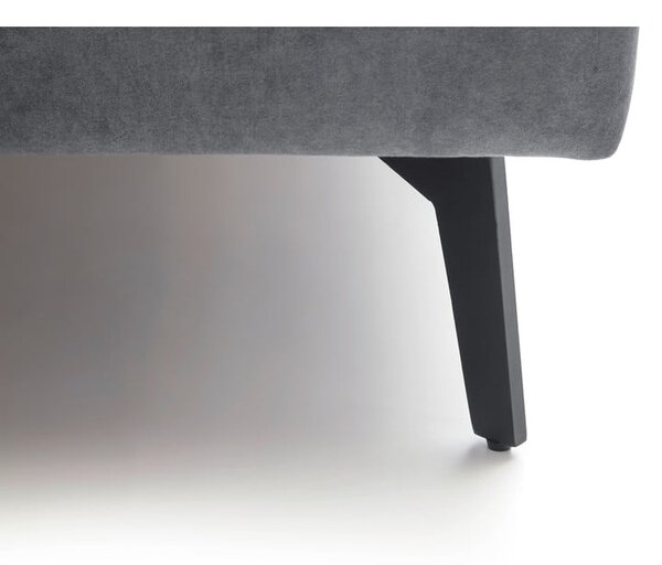 Antracitová čalúnená dvojlôžková posteľ s úložným priestorom s roštom 180x200 cm Lizzano – Meise Möbel