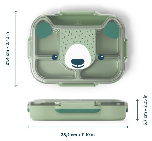 Desiatový box Monbento Wonder Green Bear 950 ml