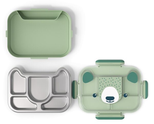 Desiatový box Monbento Wonder Green Bear 950 ml