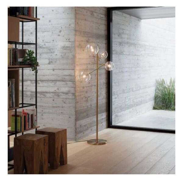 Ideal Lux 290966 EQUINOXE stojacia lampa 4xG4 V1660mm mosadzná