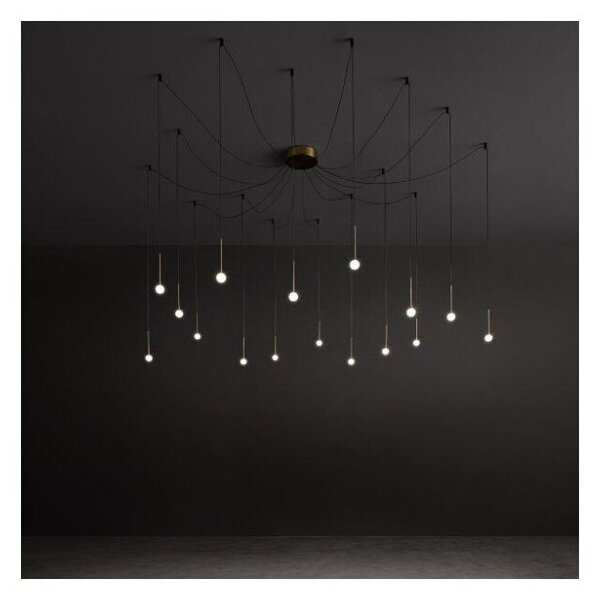 Ideal Lux 284019 LUCCIOLA závesné svietidlo LED 16W 1500/910lm 3000K mosadzná