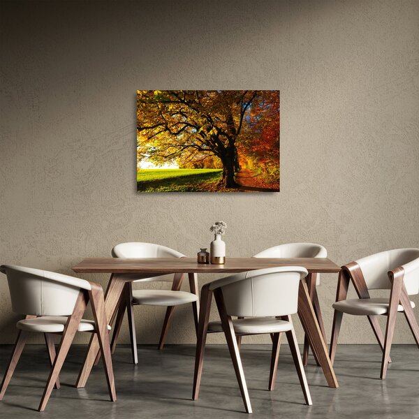 Sklenený obraz jesene (70x50 cm)