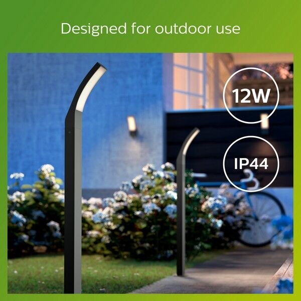 Philips 8719514417793 Splay vonkajšie svietidlo stĺpik LED 12W/1100lm 2700K IP44 antracit