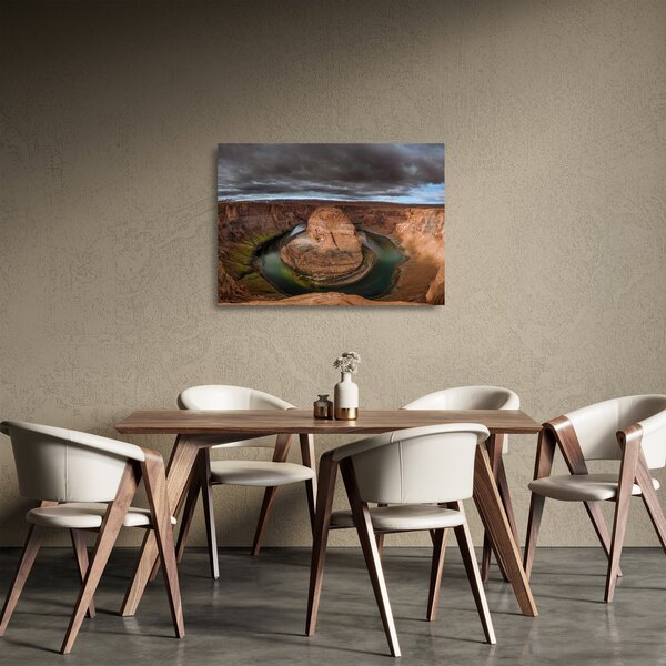 Sklenený obraz jazera v útese (70x50 cm)