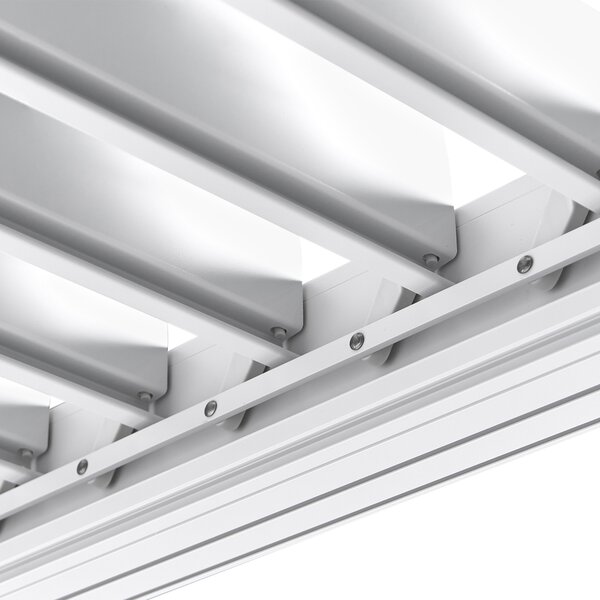 Pergola biela kov hliníkový rám tienidlo 310 x 310 cm altánok moderný industriálny štýl záhrada