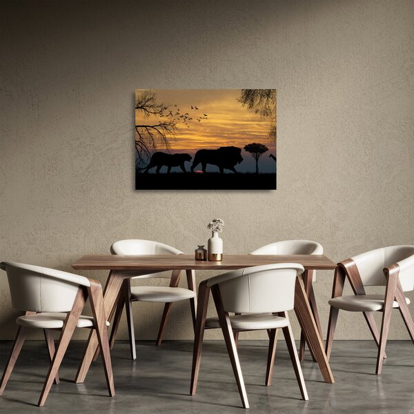 Sklenený obraz Safari (70x50 cm)