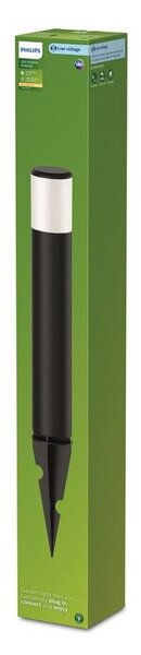 Philips 8720169269231 GardenLink Low Volt Purex nízkonapäťový vonkajšie svietidlo/stĺpik LED 1,5W/180lm 2700K IP44 čierna, bez napájania