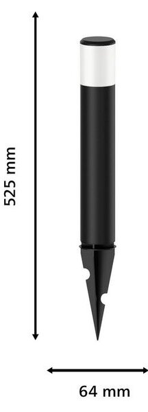 Philips 8720169269231 GardenLink Low Volt Purex nízkonapäťový vonkajšie svietidlo/stĺpik LED 1,5W/180lm 2700K IP44 čierna, bez napájania