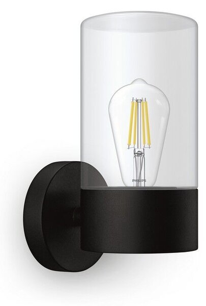 Philips 8720169266537 Outdoor Flareon vonkajšie nástenné svietidlo 1xE27 IP44 čierna