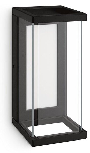 Philips 8720169266797 Outdoor Ulyzo vonkajšie nástenné svietidlo LED 12W/1500lm 2700K IP44 čierna