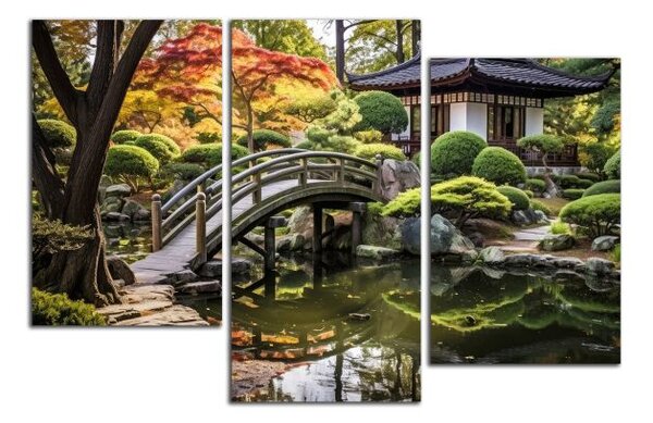 Obraz na plátne Japonská záhrada s mostíkom
