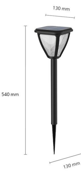 Philips 8720169265721 Outdoor solar Vapora solárne zapichovacie svietidlo/stĺpik LED 1,5W/200lm 2700K IP44 čierna