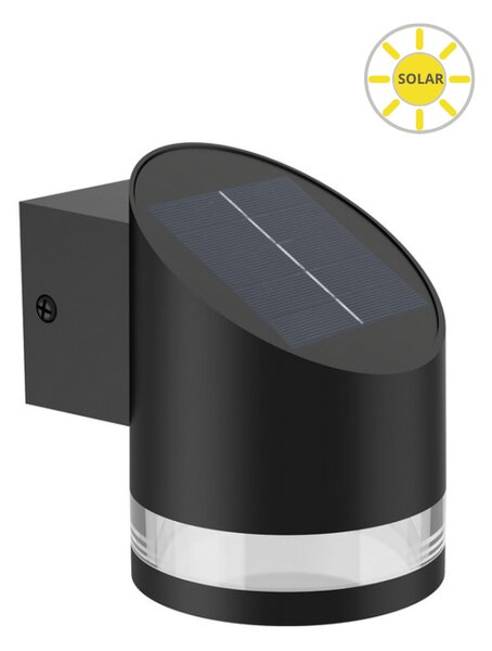 Philips 8720169265585 Outdoor solar Fyve solárne nástenné svietidlo LED 1,5W/200lm 2700K IP44 čierna