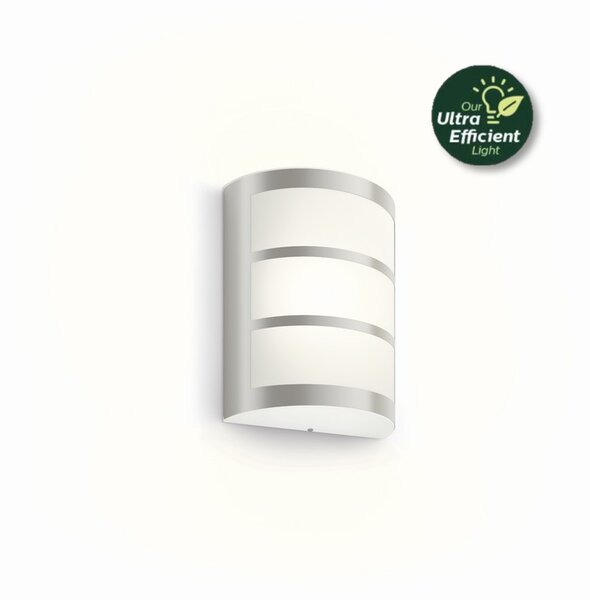 Philips 8720169263758 UltraEfficient Python vonkajšie nástenné svietidlo LED 3,8W/800lm 2700K IP44 nerez