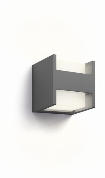 Philips 8720169263857 UltraEfficient Arbour Ultra Efficient vonkajšie nástenné svietidlo LED 3,8W/2x400lm 2700K IP44 antracit