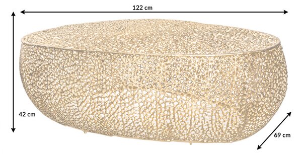 Konferenčný stolík BREGENZ 120 cm - zlatá