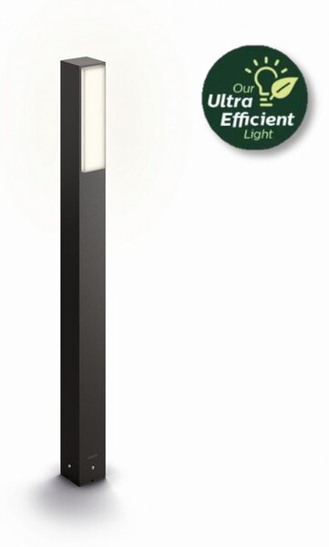 Philips 8720169257450 UltraEfficient Stratosphere vonkajšie stojanové svietidlo/stĺpik LED V770mm 3,8W/800lm 2700K IP44 antracit