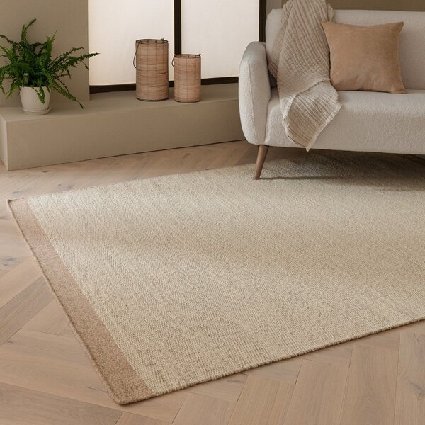 Béžový/krémový ručne tkaný vlnený koberec 120x170 cm Lima Sand – Asiatic Carpets