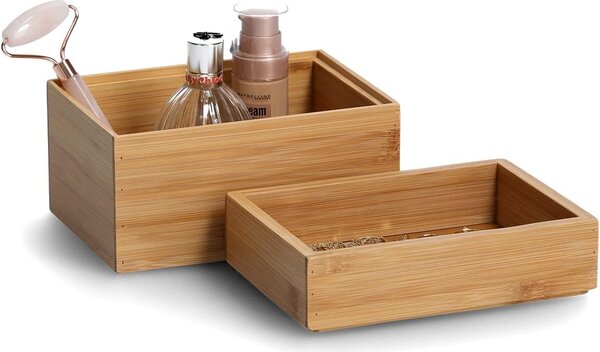 Zeller Present Úložný box, organizér do šuplíka, bambusová sada 2ks (17x12x12)