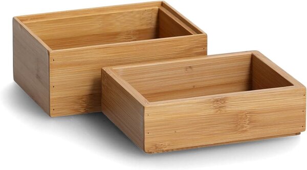 Zeller Present Úložný box, organizér do šuplíka, bambusová sada 2ks (14,5×11×10)