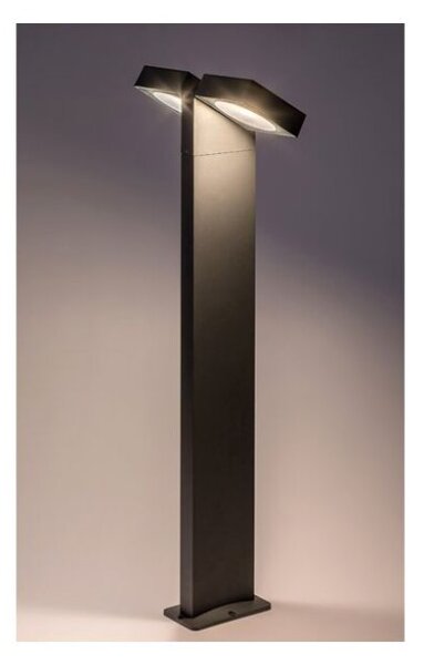 RABALUX 77102 Telde vonkajšie stojanové svietidlo/stĺpik LED V750mm 14W/900lm 3000K IP54 antracit, priehľadná