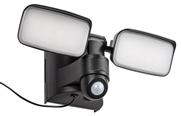 RABALUX 77091 Leszno solárne svietidlo/reflektor so senzorom LED 10W/800lm 4000K IP54 čierna, biela