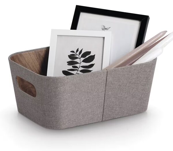 Zeller Present Úložný box s madlami, FABRIWOOD, hnedý, 26 x 18 x 11