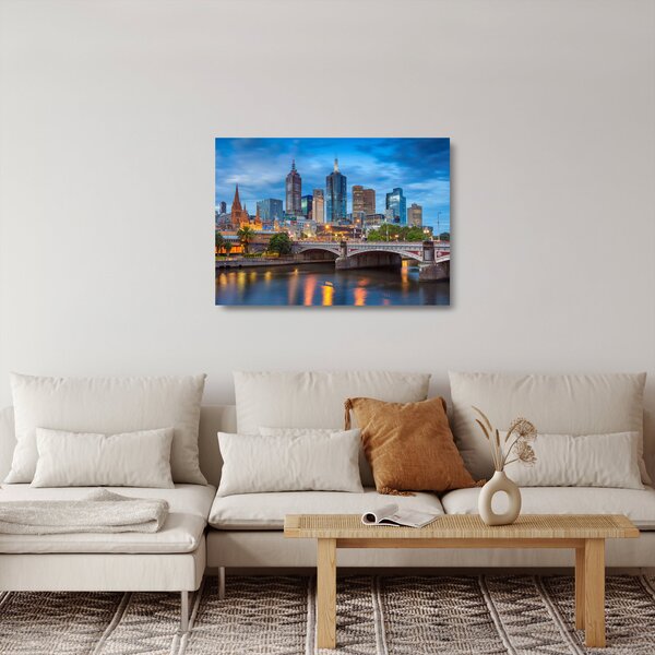 Sklenený obraz mesta Melbourne (70x50 cm)