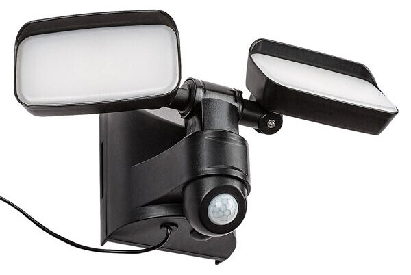 RABALUX 77091 Leszno solárne svietidlo/reflektor so senzorom LED 10W/800lm 4000K IP54 čierna, biela
