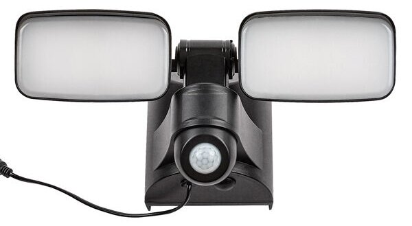 RABALUX 77091 Leszno solárne svietidlo/reflektor so senzorom LED 10W/800lm 4000K IP54 čierna, biela