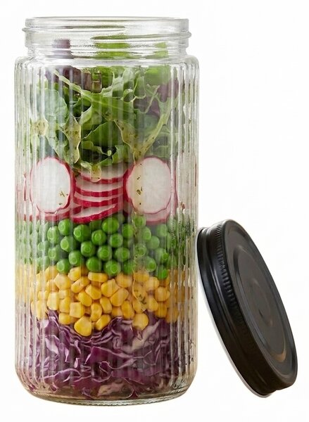 Zeller Present Pohár na desiatu, dóza na jedlo, veko na závit RIBBED, 950 ml