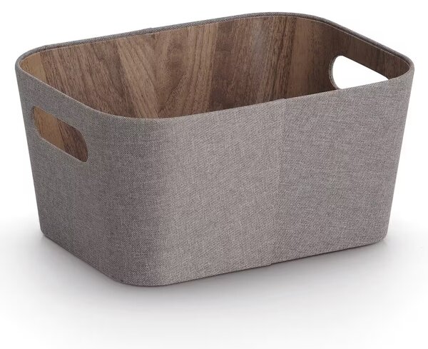 Zeller Present Úložný box s držadlami, FABRIWOOD, hnedý, 30,5 x 23 x 15,2 cm