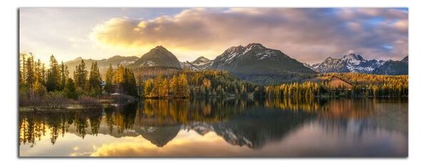 Obraz na plátne Panoráma Tatry a pleso