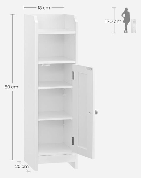 Kúpeľňová skrinka Houseland Teis biela