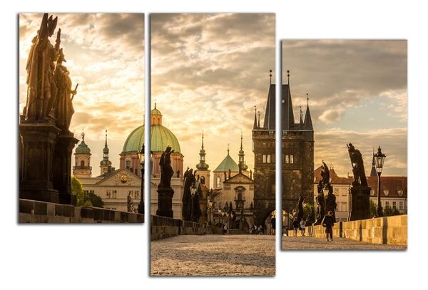 Obraz na plátne Karlov most a malá strana