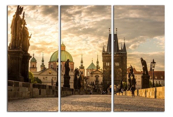 Obraz na plátne Karlov most a malá strana